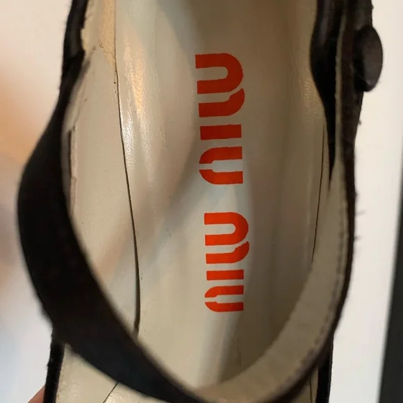 Miu Miu Black Sequin Women's Shoes - Picture 7 of 8